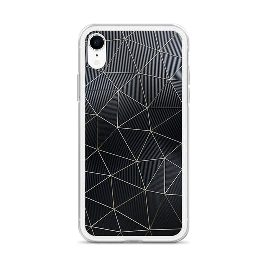 Carbon Fiber Golden Lined Style Flexible Clear iPhone Case Bump Resistant Corners CREATIVETECH