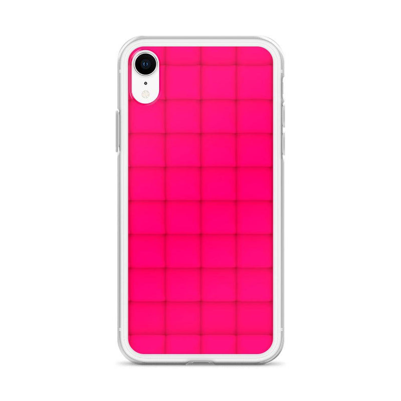 Load image into Gallery viewer, Squishy Pink Red Cubic Colorful Flexible Clear iPhone Case Bump Resistant Corners CREATIVETECH