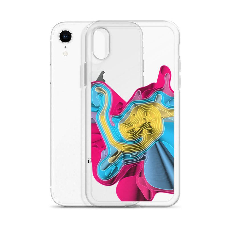 Load image into Gallery viewer, Warm Colorful Waves Flexible Clear iPhone Case Bump Resistant Corners CREATIVETECH