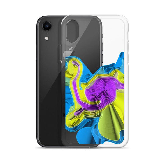 Cool Colorful Waves Flexible Clear iPhone Case Bump Resistant Corners CREATIVETECH
