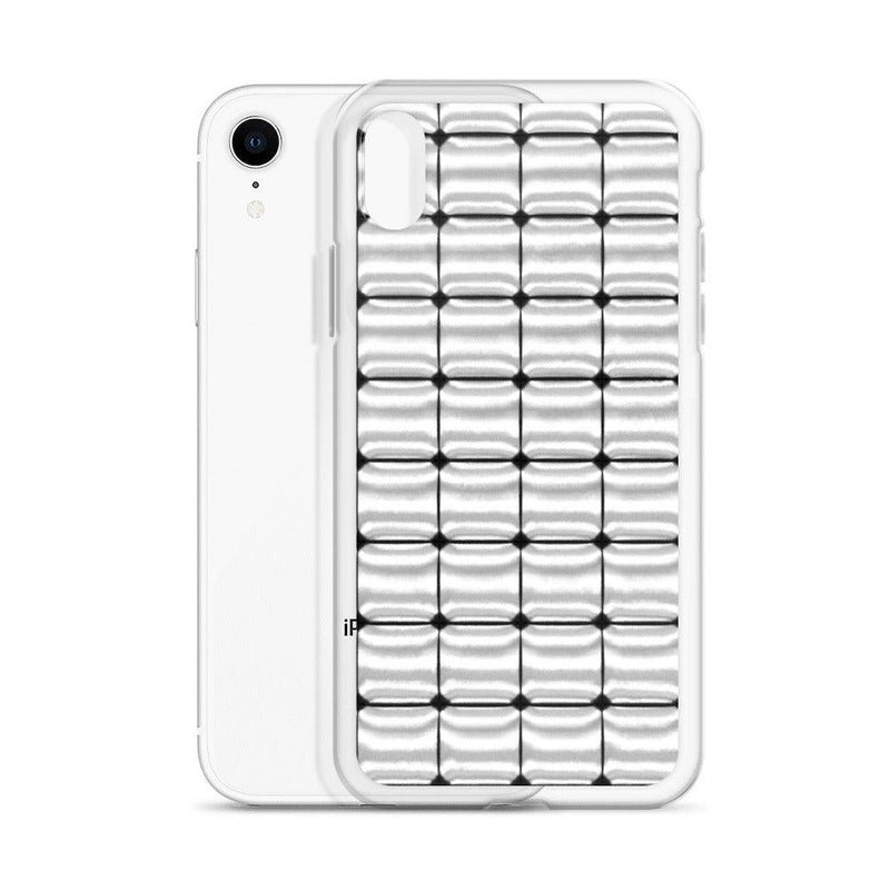 Load image into Gallery viewer, Silver Metal Cubes Flexible Clear iPhone Case Bump Resistant Corners CREATIVETECH