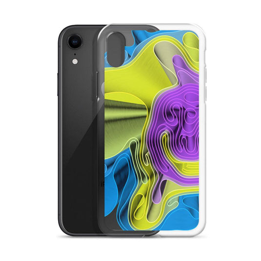 Cool Colorful Waves variation Flexible Clear iPhone Case Bump Resistant Corners CREATIVETECH