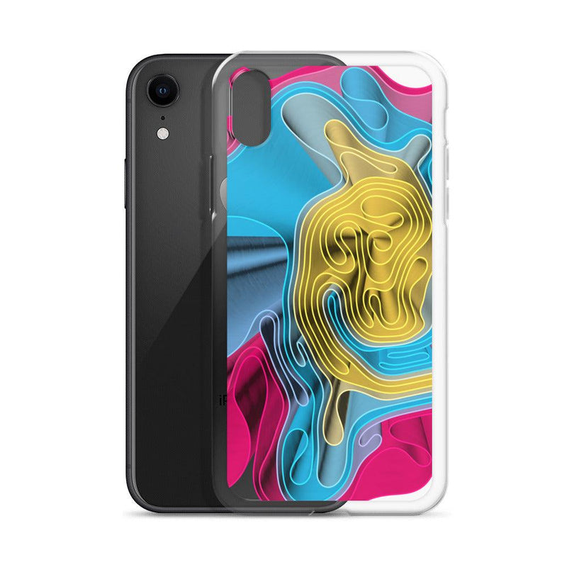 Load image into Gallery viewer, Warm Colorful Waves Variation Flexible Clear iPhone Case Bump Resistant Corners CREATIVETECH
