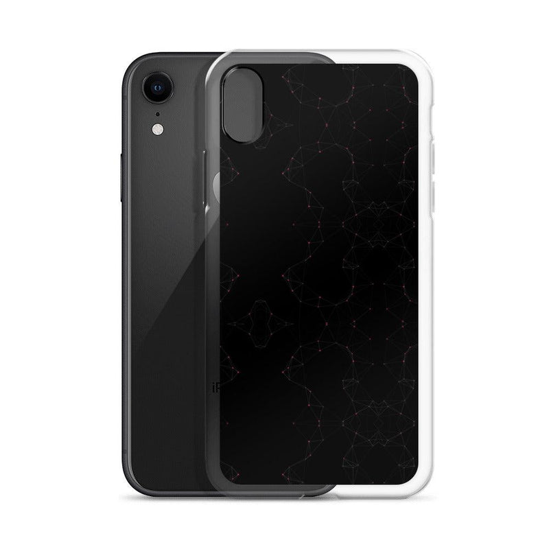Load image into Gallery viewer, Black Pink Cyber Polygon Flexible Clear iPhone Case Bump Resistant Corners CREATIVETECH