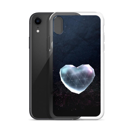 Heart Shaped Space Star Dust Flexible Clear iPhone Case Bump Resistant Corners CREATIVETECH