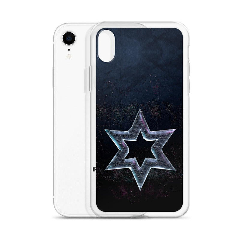 Load image into Gallery viewer, David Star Space Star Dust Flexible Clear iPhone Case Bump Resistant Corners CREATIVETECH