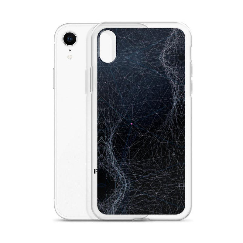 Load image into Gallery viewer, Dark Cyber Polygon Flexible Clear iPhone Case Bump Resistant Corners CREATIVETECH