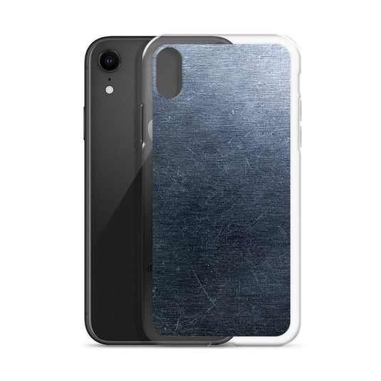 Brushed Dark Metal Flexible Clear iPhone Case Bump Resistant Corners CREATIVETECH