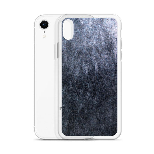 Dark Grey Metal Stone Industrial Style Flexible Clear iPhone Case Bump Resistant Corners CREATIVETECH