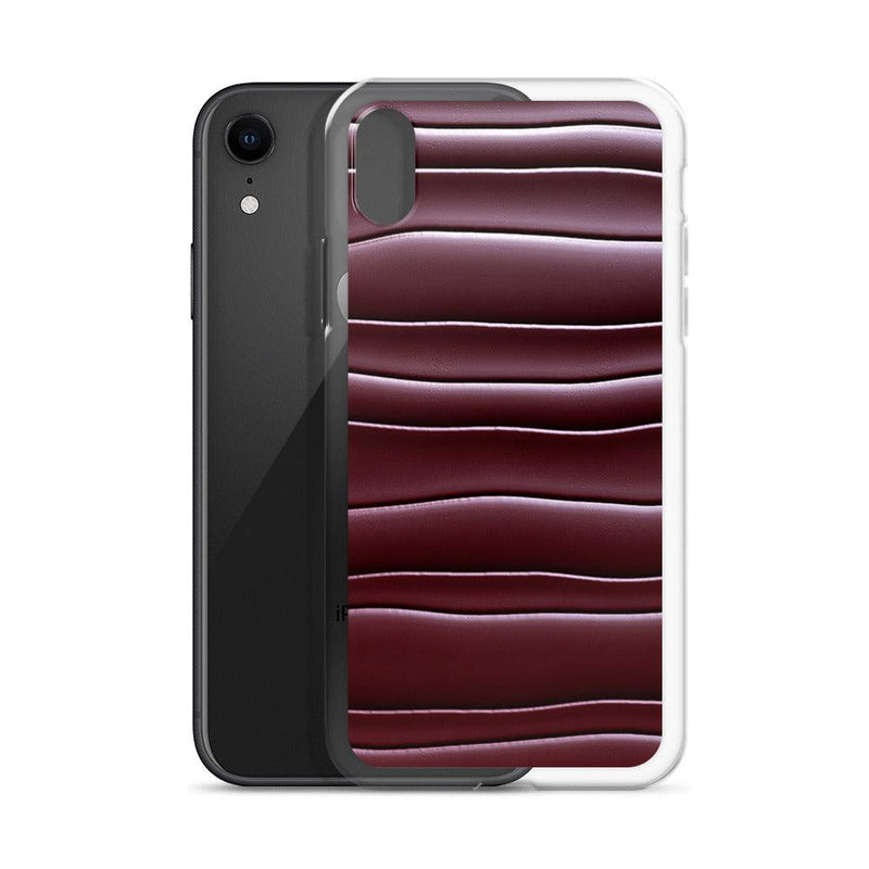 Load image into Gallery viewer, Dark Burgundi Red Gummy Squishy Blob Style Flexible Clear iPhone Case Bump Resistant Corners CREATIVETECH
