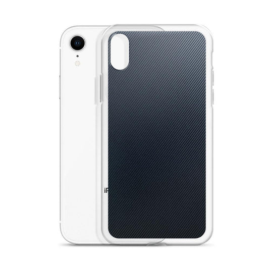 Striped Rubber Industrial Style Dark Grey Black Flexible Clear iPhone Case Bump Resistant Corners CREATIVETECH