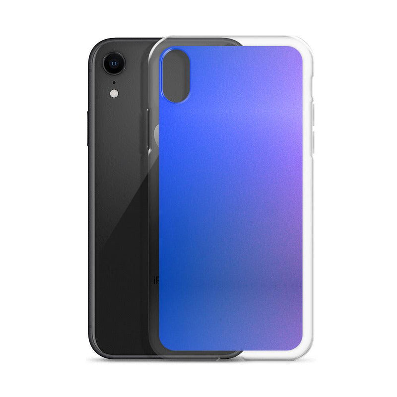 Load image into Gallery viewer, Intensive Blue Violet Gradient Colorful Flexible Clear iPhone Case Bump Resistant Corners CREATIVETECH