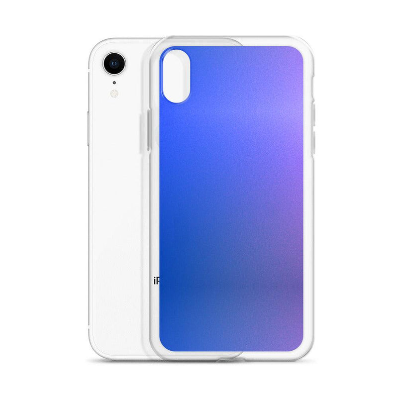 Load image into Gallery viewer, Intensive Blue Violet Gradient Colorful Flexible Clear iPhone Case Bump Resistant Corners CREATIVETECH