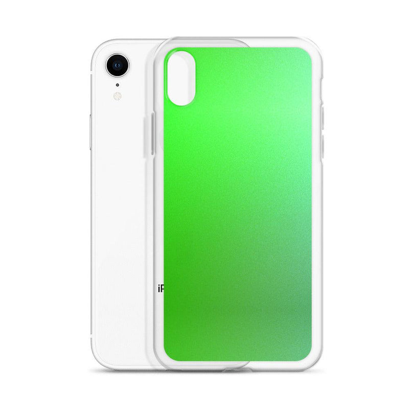 Load image into Gallery viewer, Intensive Green Gradient Colorful Flexible Clear iPhone Case Bump Resistant Corners CREATIVETECH