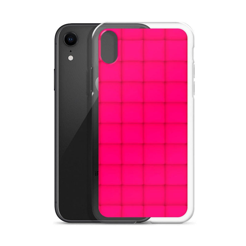 Load image into Gallery viewer, Squishy Pink Red Cubic Colorful Flexible Clear iPhone Case Bump Resistant Corners CREATIVETECH