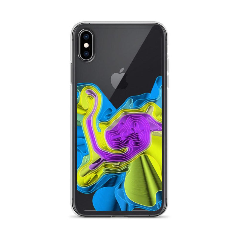 Load image into Gallery viewer, Cool Colorful Waves Flexible Clear iPhone Case Bump Resistant Corners CREATIVETECH