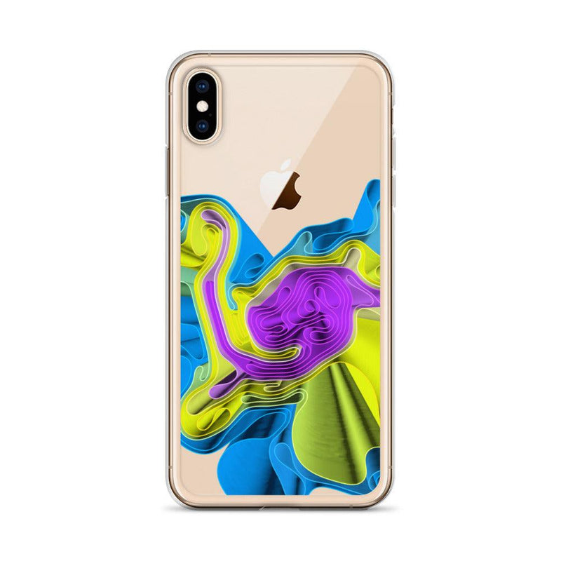 Load image into Gallery viewer, Cool Colorful Waves Flexible Clear iPhone Case Bump Resistant Corners CREATIVETECH