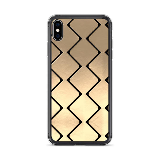 Metal Golden Grid Flexible Clear iPhone Case Bump Resistant Corners CREATIVETECH