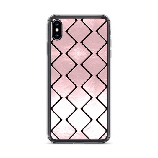 Metal Rose Golden Grid Flexible Clear iPhone Case Bump Resistant Corners CREATIVETECH
