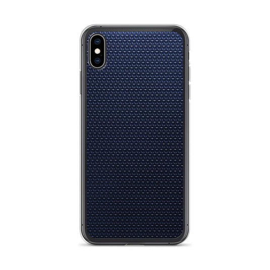 Dark Blue Industrial Rubber Grid Style Flexible Clear iPhone Case Bump Resistant Corners CREATIVETECH