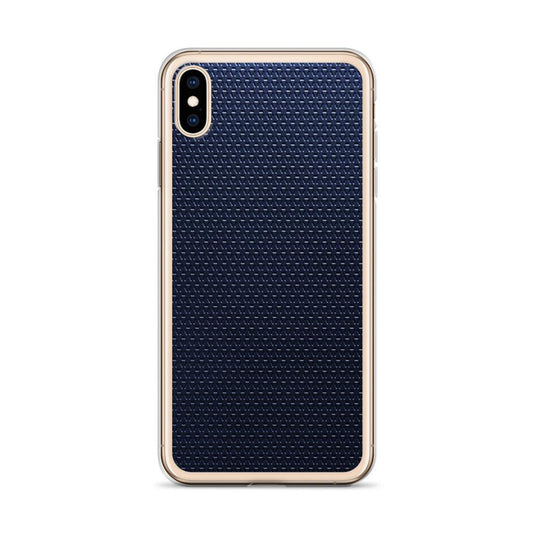 Dark Blue Industrial Rubber Grid Style Flexible Clear iPhone Case Bump Resistant Corners CREATIVETECH