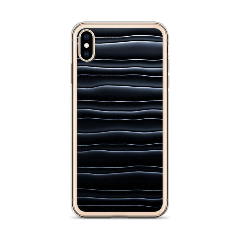 Load image into Gallery viewer, Black Blob Striped Flexible Clear iPhone Case Bump Resistant Corners CREATIVETECH