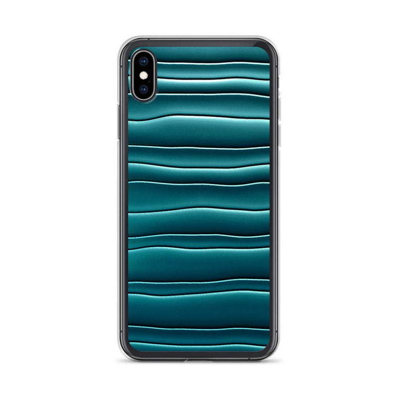 Load image into Gallery viewer, Cyan Blue Blob Squishy Style Flexible Clear iPhone Case Bump Resistant Corners CREATIVETECH