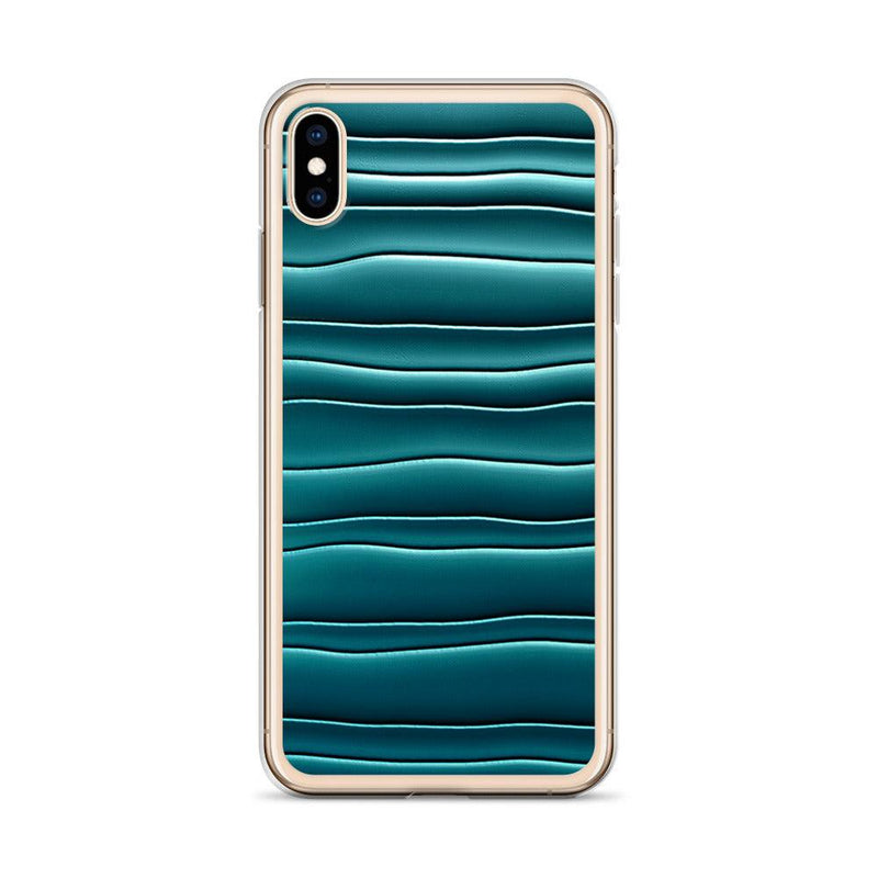 Load image into Gallery viewer, Cyan Blue Blob Squishy Style Flexible Clear iPhone Case Bump Resistant Corners CREATIVETECH