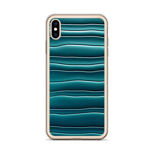 Cyan Blue Blob Squishy Style Flexible Clear iPhone Case Bump Resistant Corners CREATIVETECH