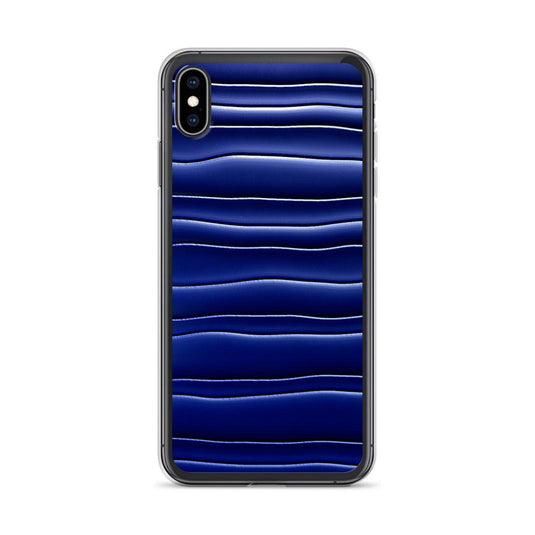 Dark Blue Gummy Squishy Blob Style Flexible Clear iPhone Case Bump Resistant Corners CREATIVETECH