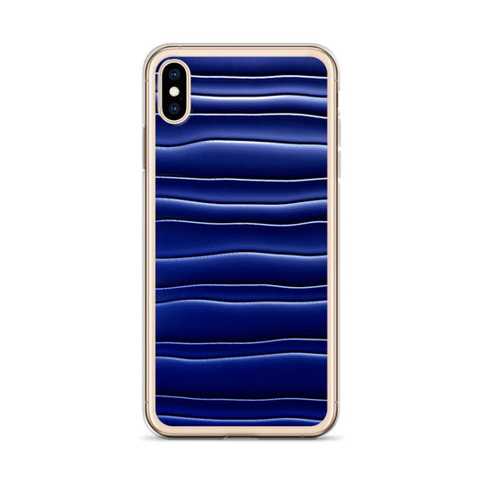 Dark Blue Gummy Squishy Blob Style Flexible Clear iPhone Case Bump Resistant Corners CREATIVETECH