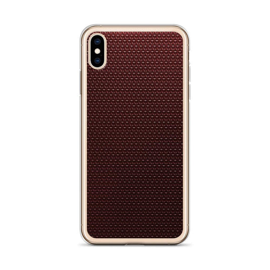 Dark Red Industrial Grid Style Flexible Clear iPhone Case Bump Resistant Corners CREATIVETECH