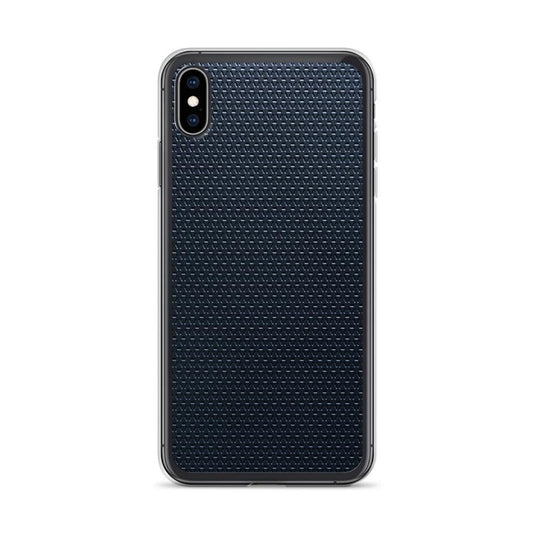 Dark Blue Industrial Grid Style Flexible Clear iPhone Case Bump Resistant Corners CREATIVETECH