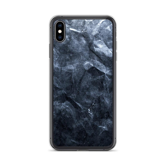 Hammered Dark Metal Industrial Grid Style Flexible Clear iPhone Case Bump Resistant Corners CREATIVETECH