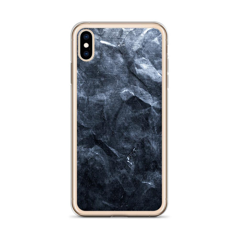Load image into Gallery viewer, Hammered Dark Metal Industrial Grid Style Flexible Clear iPhone Case Bump Resistant Corners CREATIVETECH