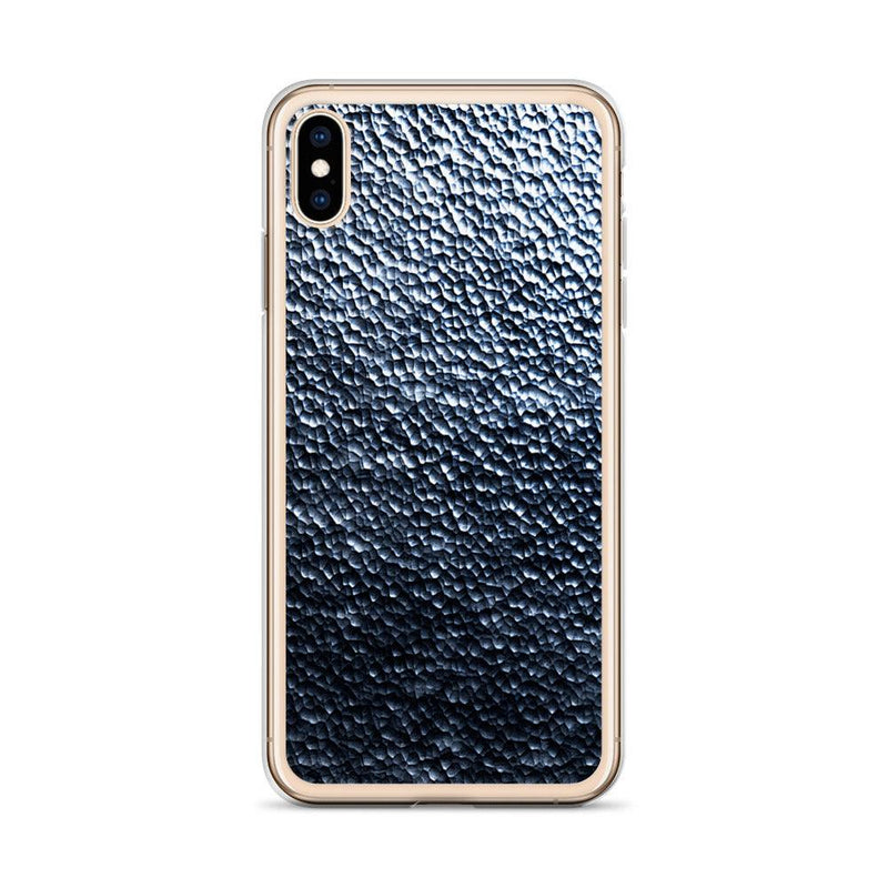 Load image into Gallery viewer, Dark Hammered Metal Silver Steel Industrial Style Flexible Clear iPhone Case Bump Resistant Corners CREATIVETECH