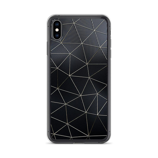 Carbon Fiber Golden Lined Style Flexible Clear iPhone Case Bump Resistant Corners CREATIVETECH
