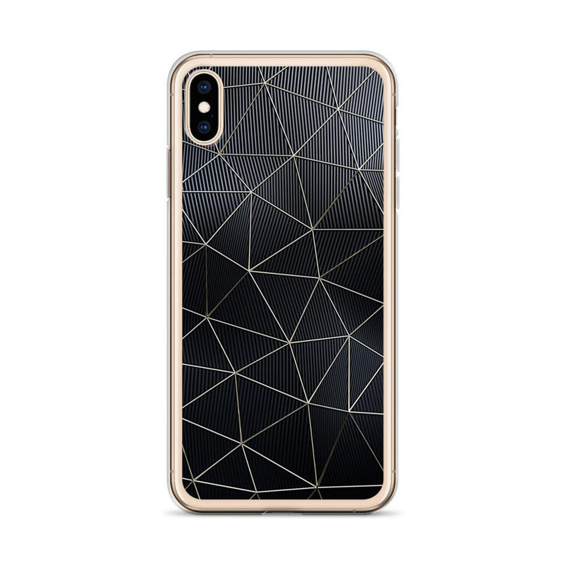 Load image into Gallery viewer, Carbon Fiber Golden Lined Style Flexible Clear iPhone Case Bump Resistant Corners CREATIVETECH