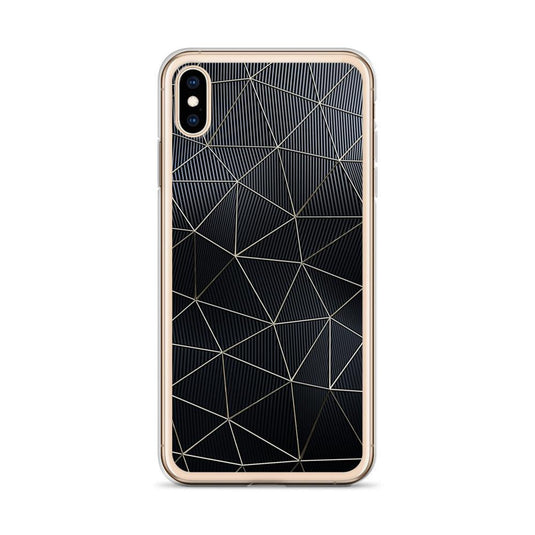 Carbon Fiber Golden Lined Style Flexible Clear iPhone Case Bump Resistant Corners CREATIVETECH