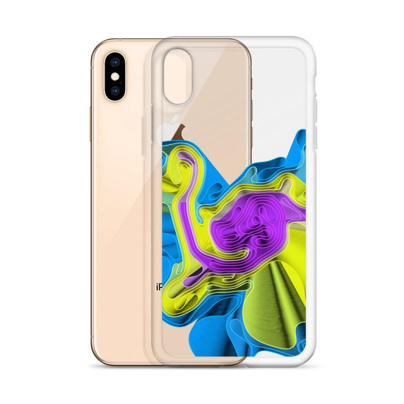 Load image into Gallery viewer, Cool Colorful Waves Flexible Clear iPhone Case Bump Resistant Corners CREATIVETECH