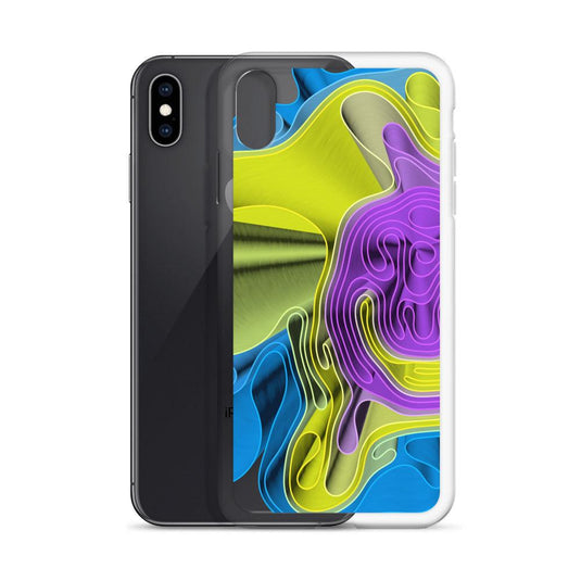 Cool Colorful Waves variation Flexible Clear iPhone Case Bump Resistant Corners CREATIVETECH