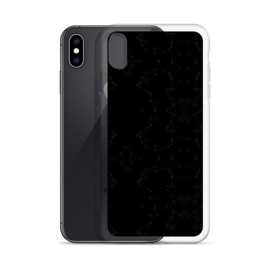 Black Pink Cyber Polygon Flexible Clear iPhone Case Bump Resistant Corners CREATIVETECH