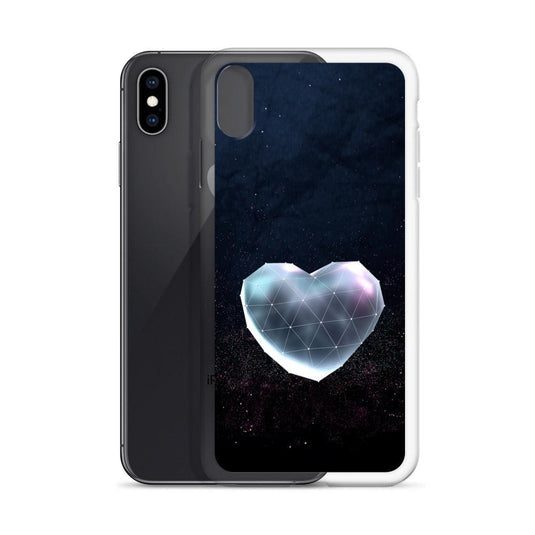 Heart Shaped Space Star Dust Flexible Clear iPhone Case Bump Resistant Corners CREATIVETECH