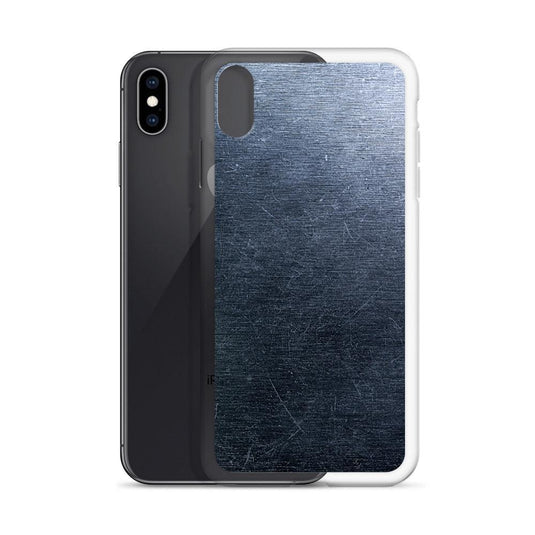 Brushed Dark Metal Flexible Clear iPhone Case Bump Resistant Corners CREATIVETECH