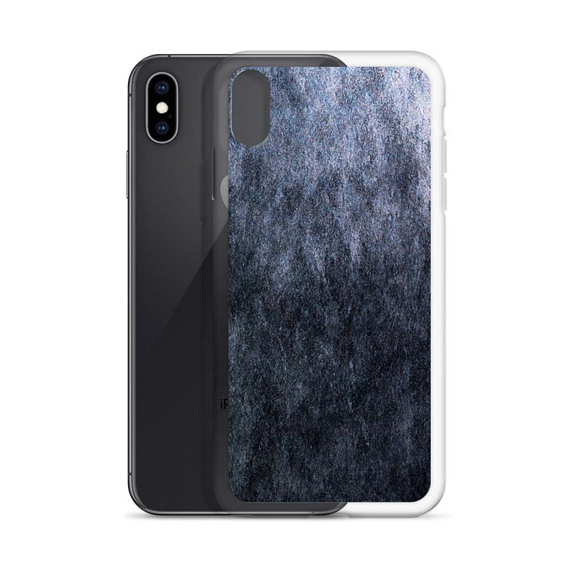 Load image into Gallery viewer, Dark Grey Metal Stone Industrial Style Flexible Clear iPhone Case Bump Resistant Corners CREATIVETECH