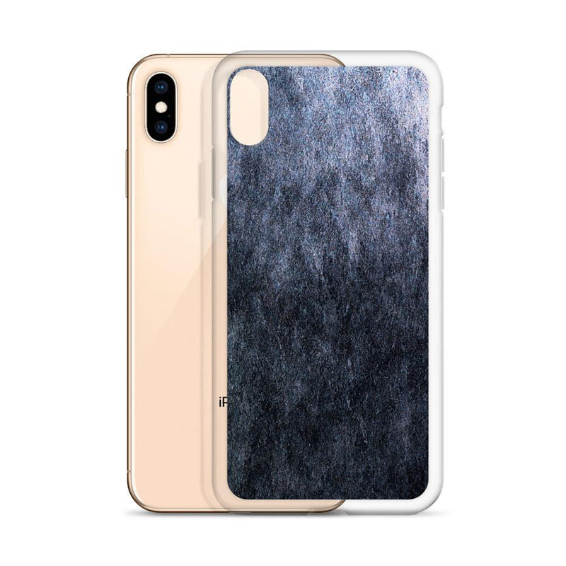 Load image into Gallery viewer, Dark Grey Metal Stone Industrial Style Flexible Clear iPhone Case Bump Resistant Corners CREATIVETECH