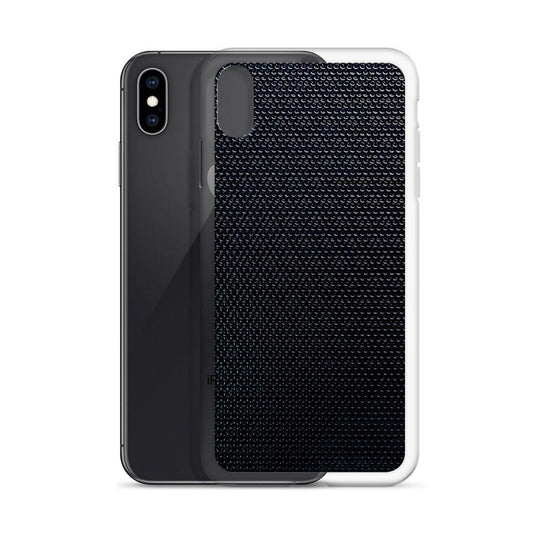 Industrial Dark Back Tech Metal Grid Flexible Clear iPhone Case Bump Resistant Corners CREATIVETECH