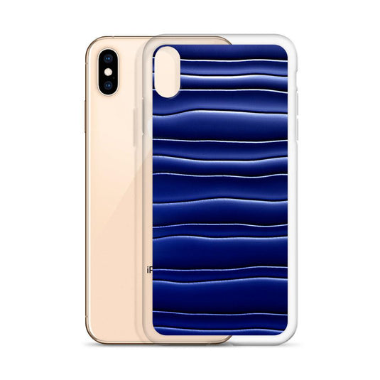 Dark Blue Gummy Squishy Blob Style Flexible Clear iPhone Case Bump Resistant Corners CREATIVETECH