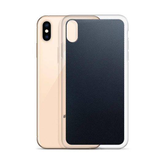 Striped Rubber Industrial Style Dark Grey Black Flexible Clear iPhone Case Bump Resistant Corners CREATIVETECH