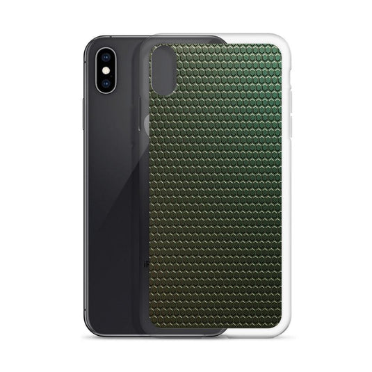 Dark Green Industrial Rubber Style Flexible Clear iPhone Case Bump Resistant Corners CREATIVETECH